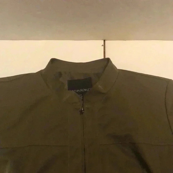 Cynthia Rowley classic style day 2 nite green waist length long sleeve blazer M - Picture 3 of 4